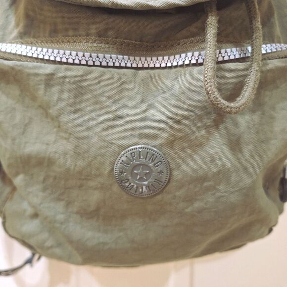 Kipling Ravier Backpack Olive Green With Monkey Plush Charm Unisex main image 4